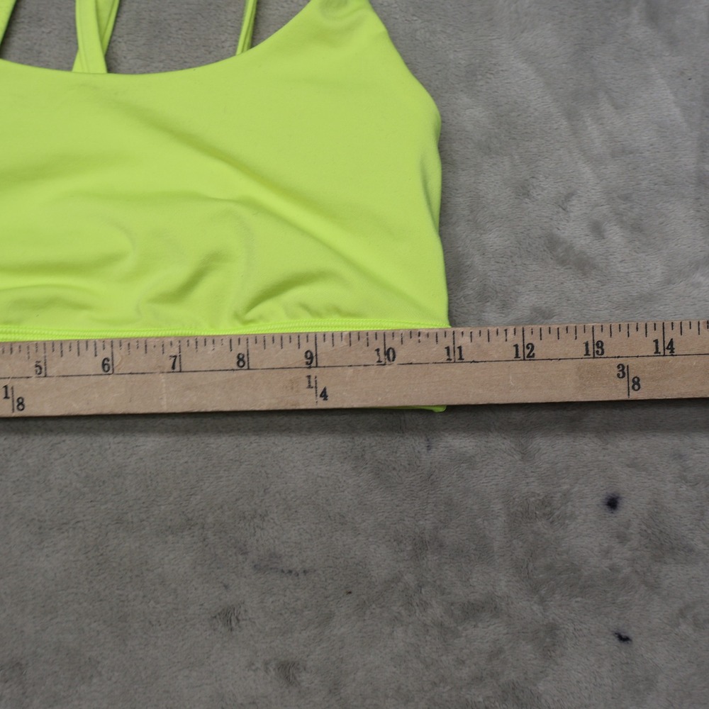 Lululemon Energy Spots Bra Women 2‎ Yellow Strappy Back Stretch Workout Pullover - Picture 4 of 6